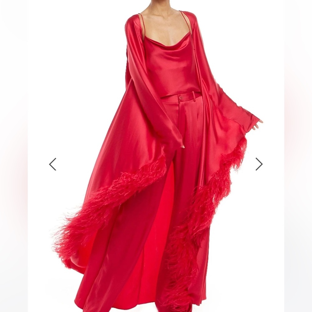 Lapointe Satin Feather Caftan
